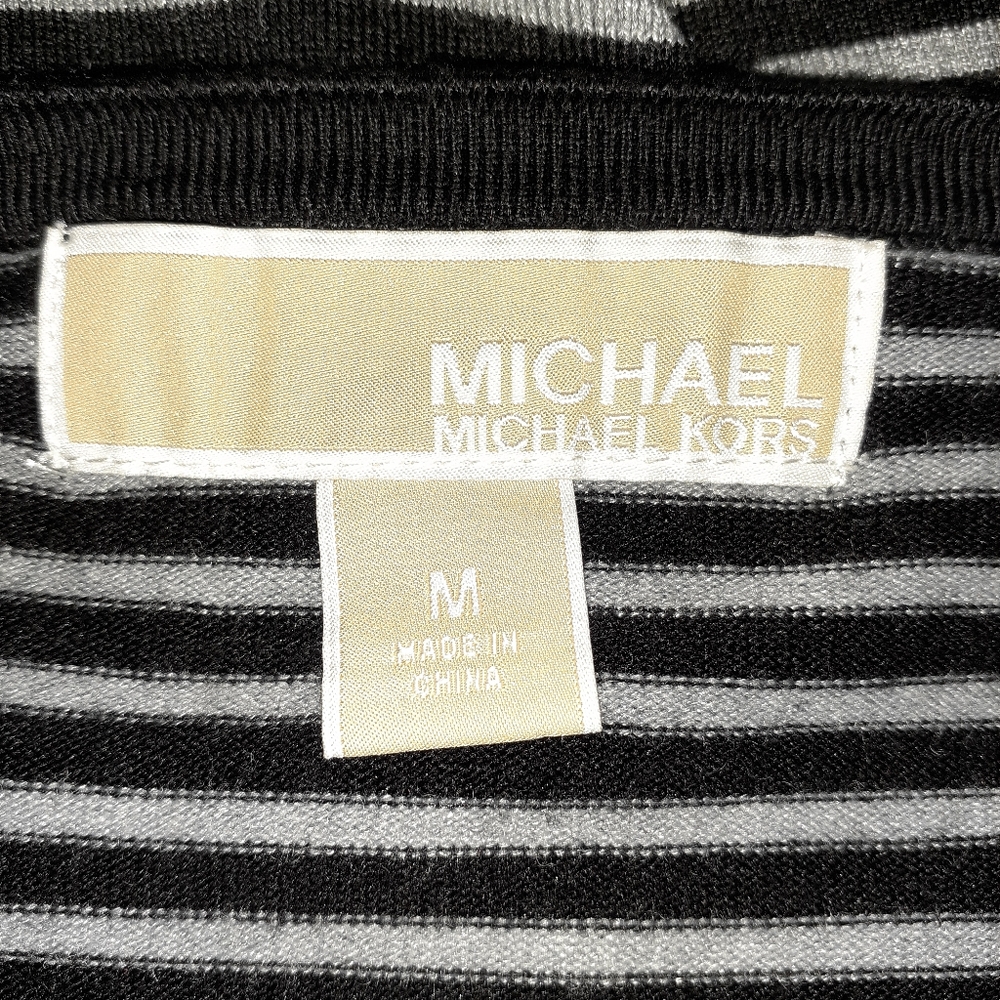 - MICHAEL KORS BLACK/GRAY ABSTRACT DRESS - Picture 2 of 4